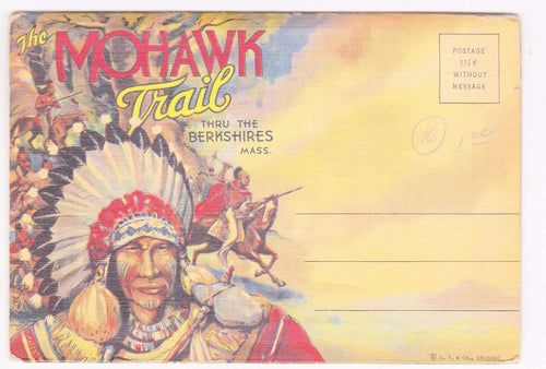 Mohawk Trail Thru The Berkshires Massachusetts 1940's Souvenir Postcard Folder - TulipStuff