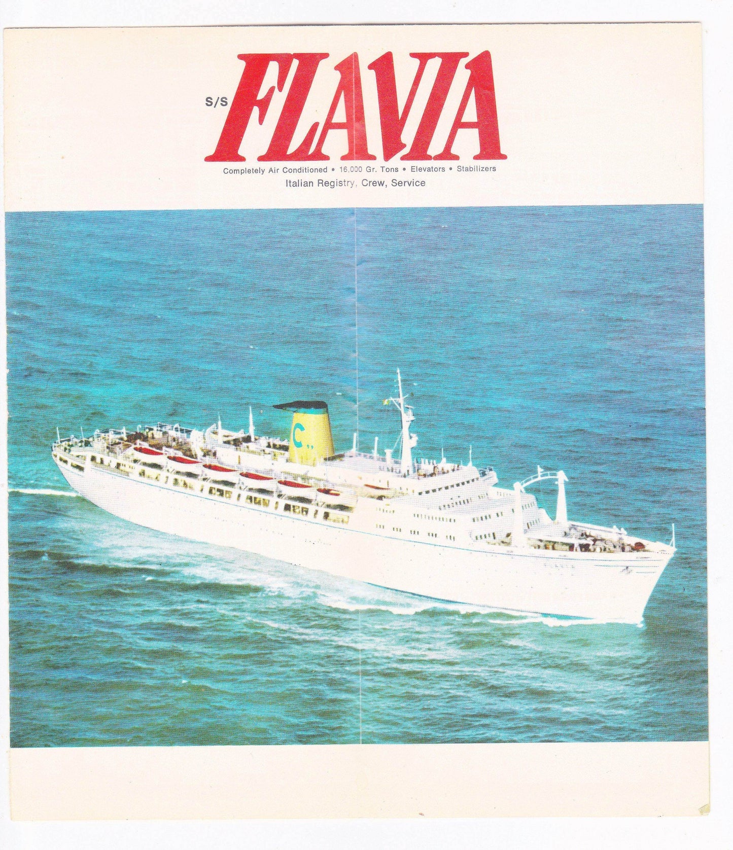 Costa Line ss Flavia 1974 Nassau Freeport Cruise Brochure - TulipStuff
