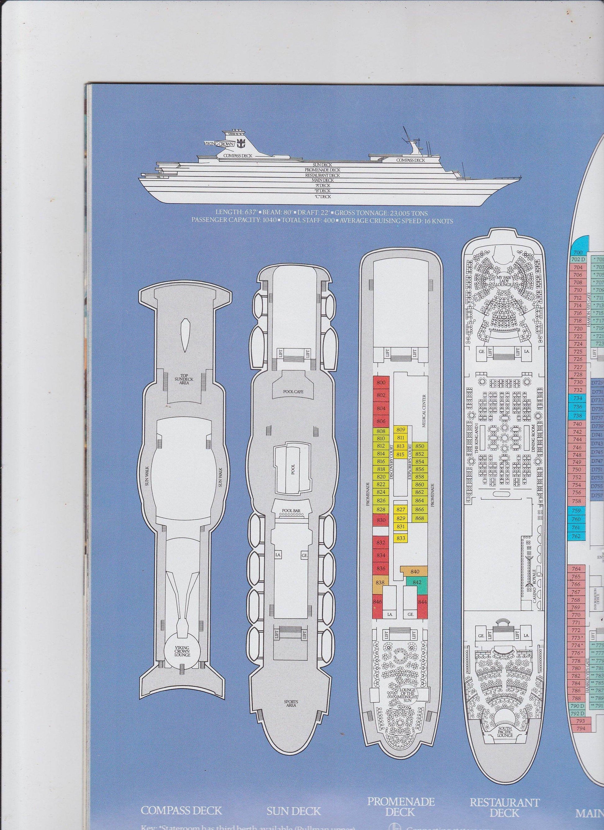 Royal Caribbean Cruise Line 1986-87 Caribbean Bermuda Brochure Sun Viking Nordic Prince Song of Norway Song of America - TulipStuff