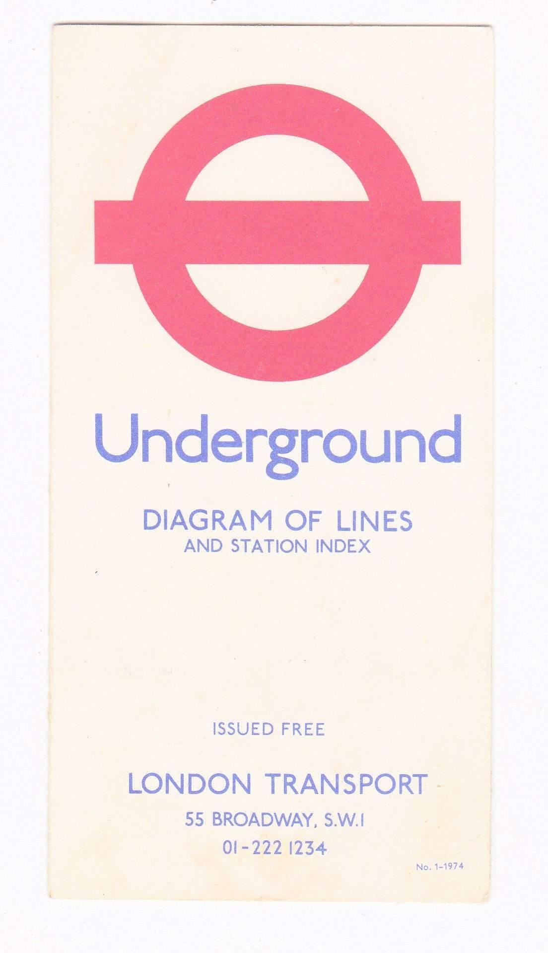 London Transport Underground Map and Tube Station Index Pocket Map 197 ...