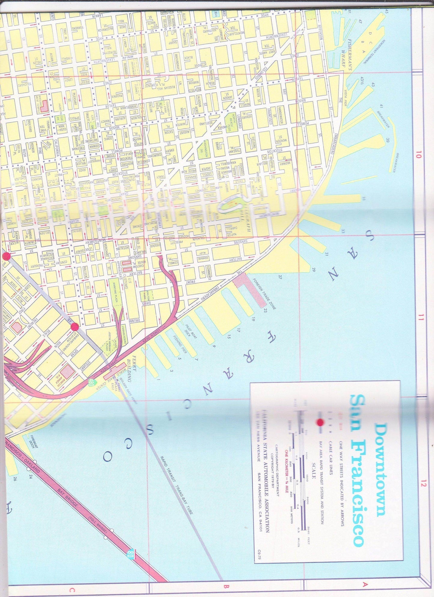 AAA San Francisco 1979 Street Map California - TulipStuff