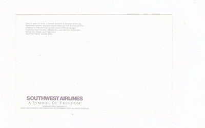 Southwest Airlines 1999 Promotional A Symbol of Freedom Shamu Sea World Postcard - TulipStuff