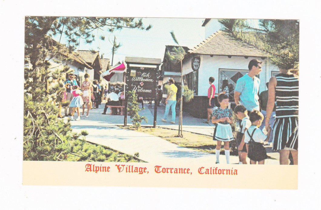 Alpine Village Torrance California 1970's Postcard - TulipStuff