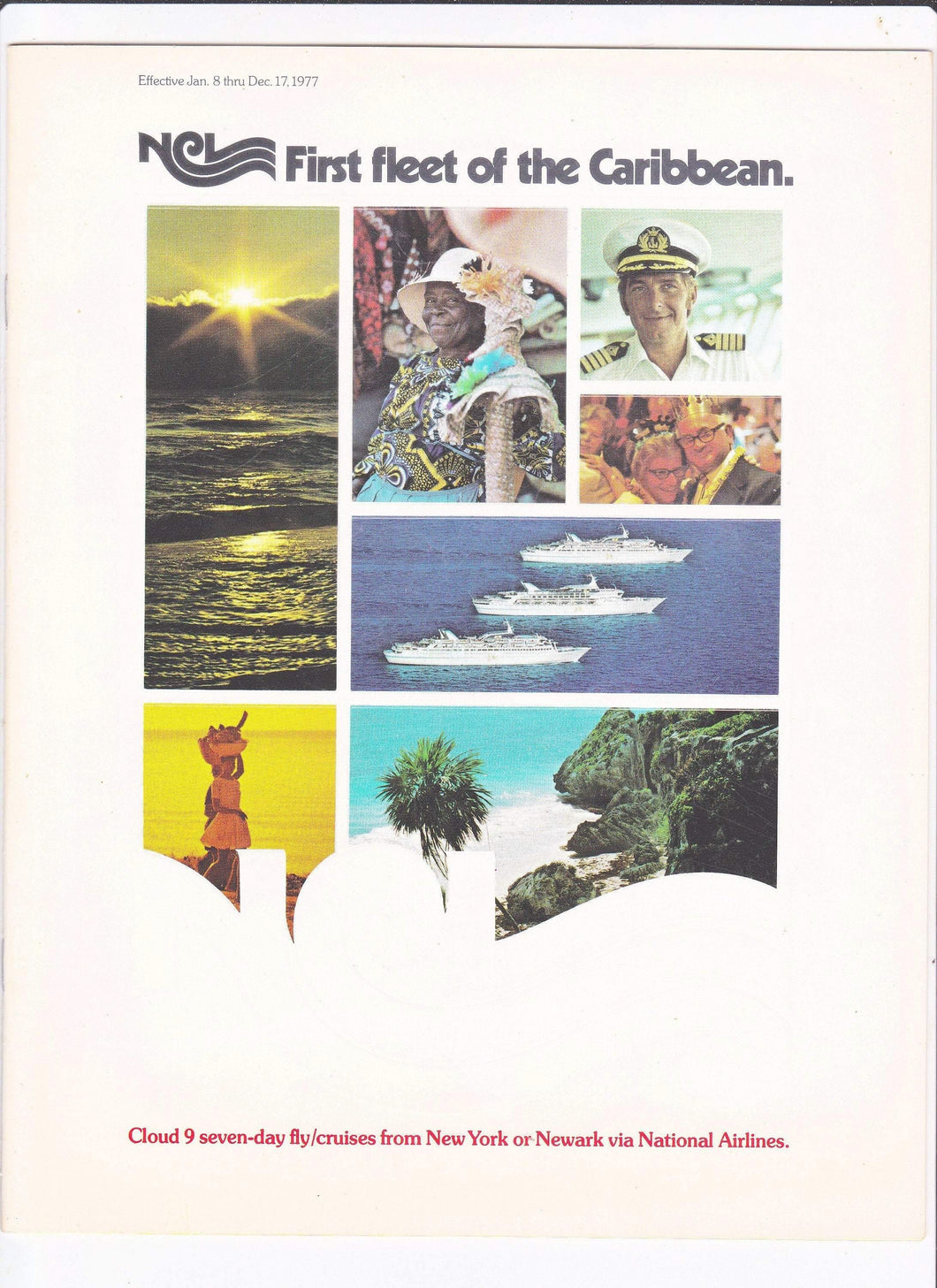 Norwegian Caribbean Lines 1977 Cloud 9 Caribbean Fly Cruises National Airlines - TulipStuff
