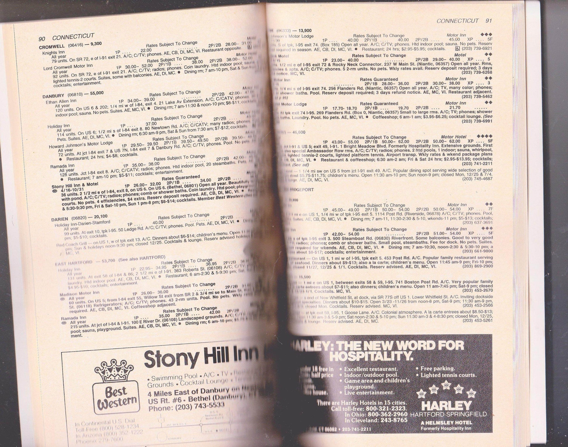 AAA TourBook 1980 Connecticut Massachusetts Rhode Island Travel Guide - TulipStuff