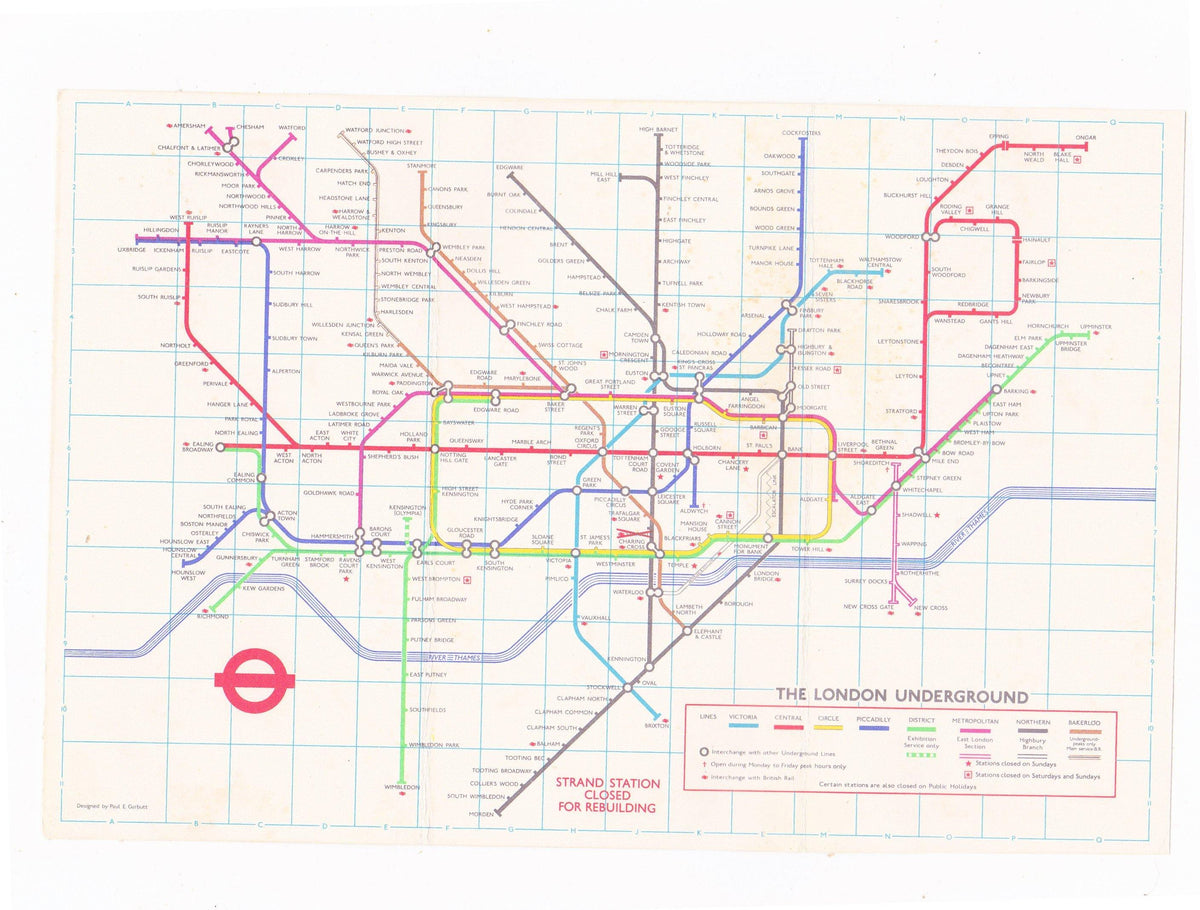 London Transport Underground Map and Tube Station Index Pocket Map 197 ...