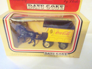 Lledo Days Gone DG3 Coca Cola Horse Drawn Delivery Van Diecast Metal Made in England 1984 - TulipStuff