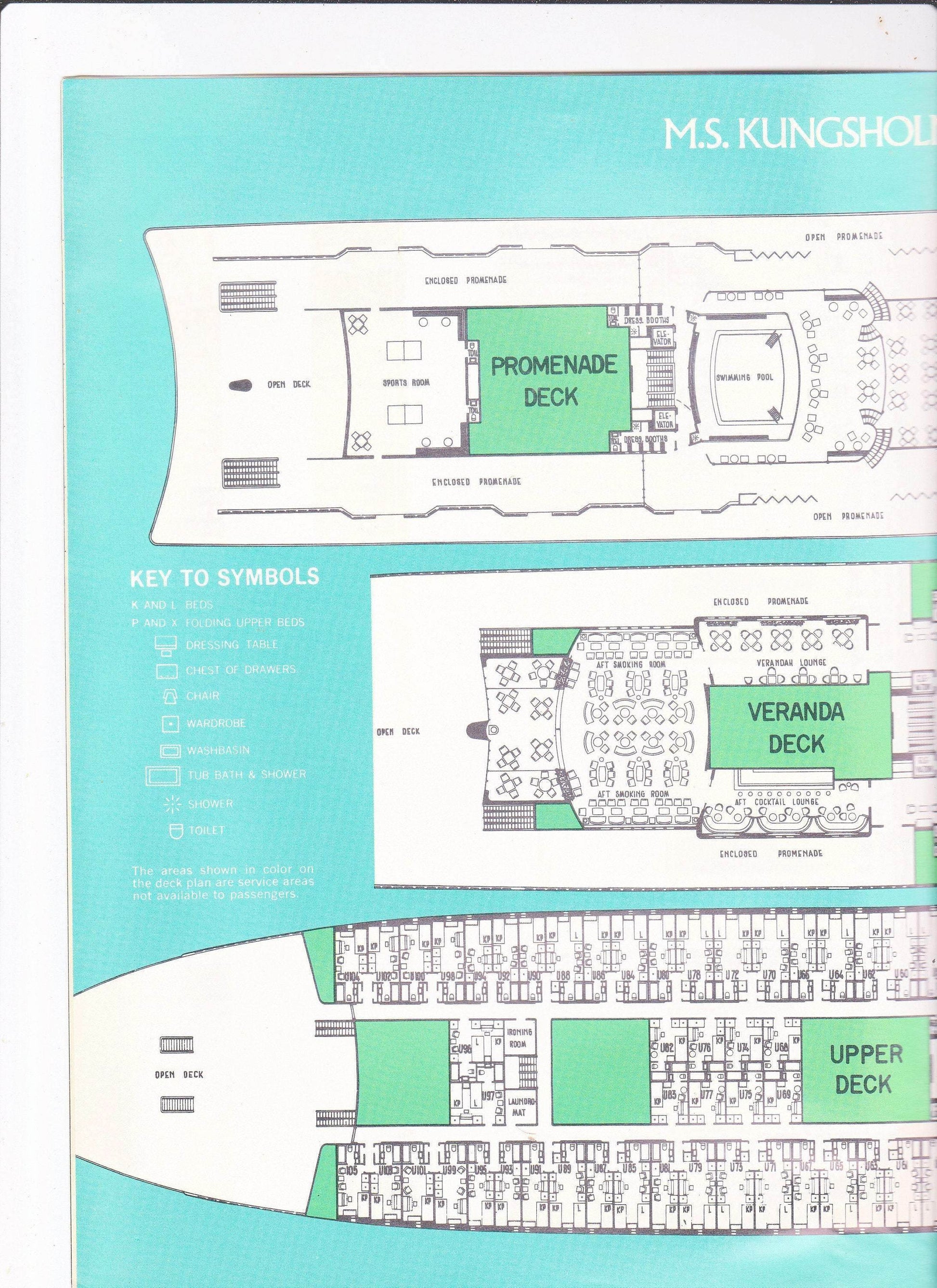 Swedish American Line ms Kungsholm 1975 Autumn Odyssey 40-day Cruise Brochure - TulipStuff