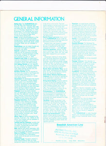 Swedish American Line ms Kungsholm 1975 Autumn Odyssey 40-day Cruise Brochure - TulipStuff