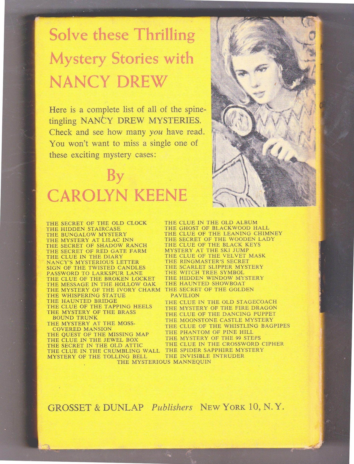Mystery of the Tolling Bell Nancy Drew Mystery Stories Carolyn Keene Hardcover Book 1971 - TulipStuff
