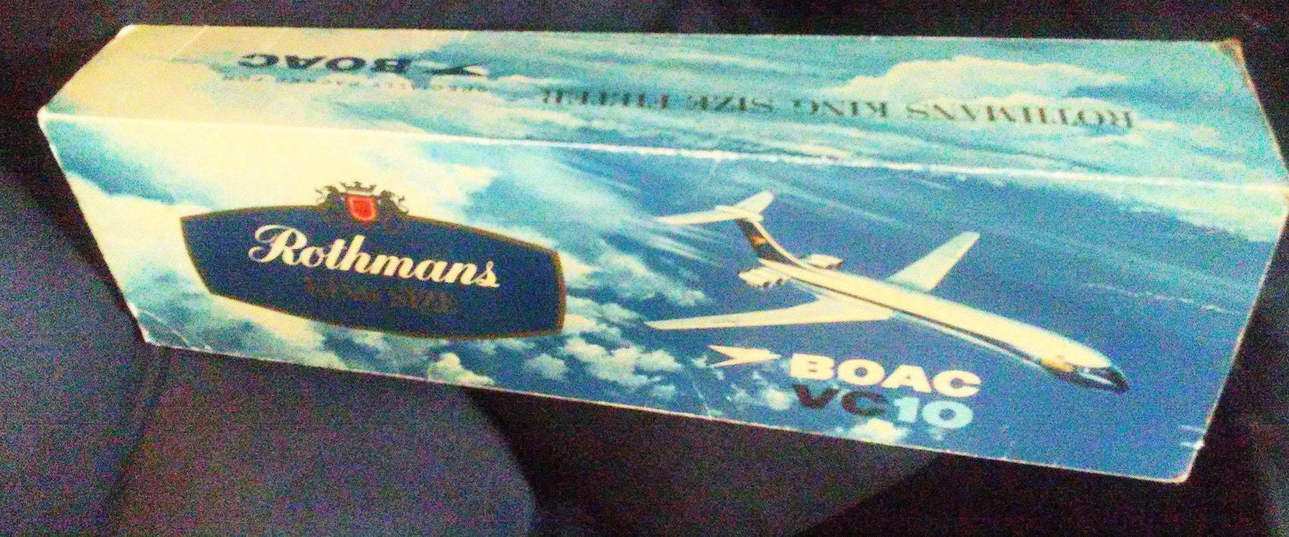 BOAC VC10 Rothman's King Size Empty Carton Wrapper circa 1971 Airline Memorabilia - TulipStuff