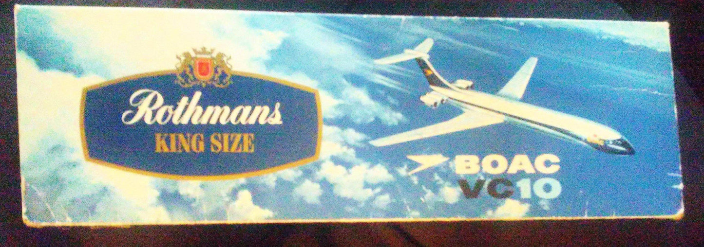 BOAC VC10 Rothman's King Size Empty Carton Wrapper circa 1971 Airline Memorabilia - TulipStuff