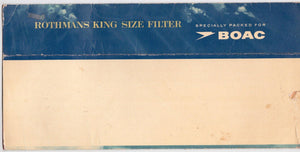 BOAC VC10 Rothman's King Size Empty Carton Wrapper circa 1971 Airline Memorabilia - TulipStuff