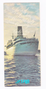 P&O The British Cruise Line Spirit of London 1973-1974 Mexico and Party Cruising Brochure - TulipStuff