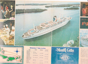 Carnival Cruise Lines TSS Mardi Gras 1972 Caribbean Brochure - TulipStuff