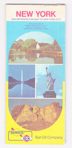 Sunoco New York State and Metro New York City 1973 Highway Map - TulipStuff
