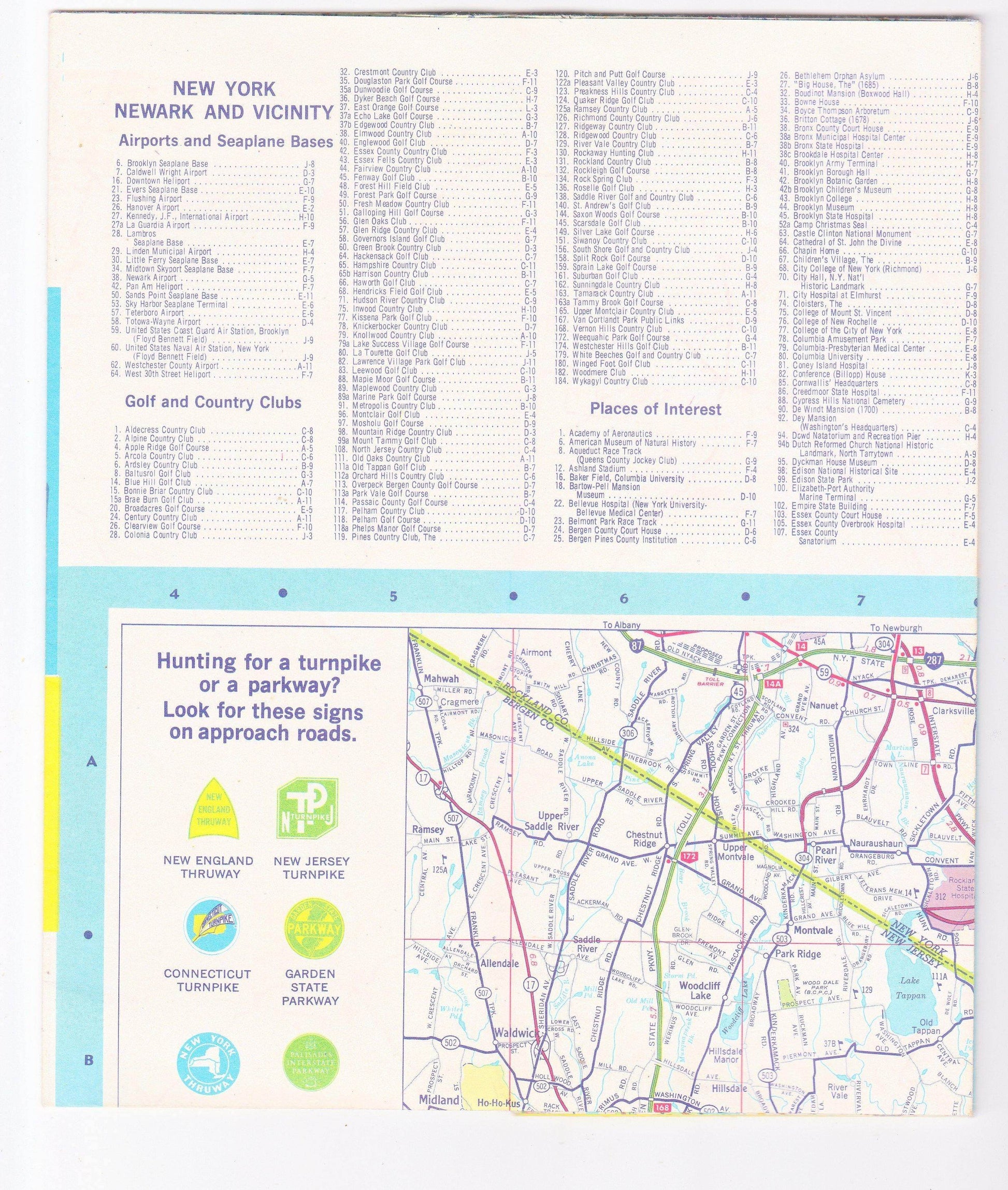 Sunoco New York State and Metro New York City 1973 Highway Map - TulipStuff