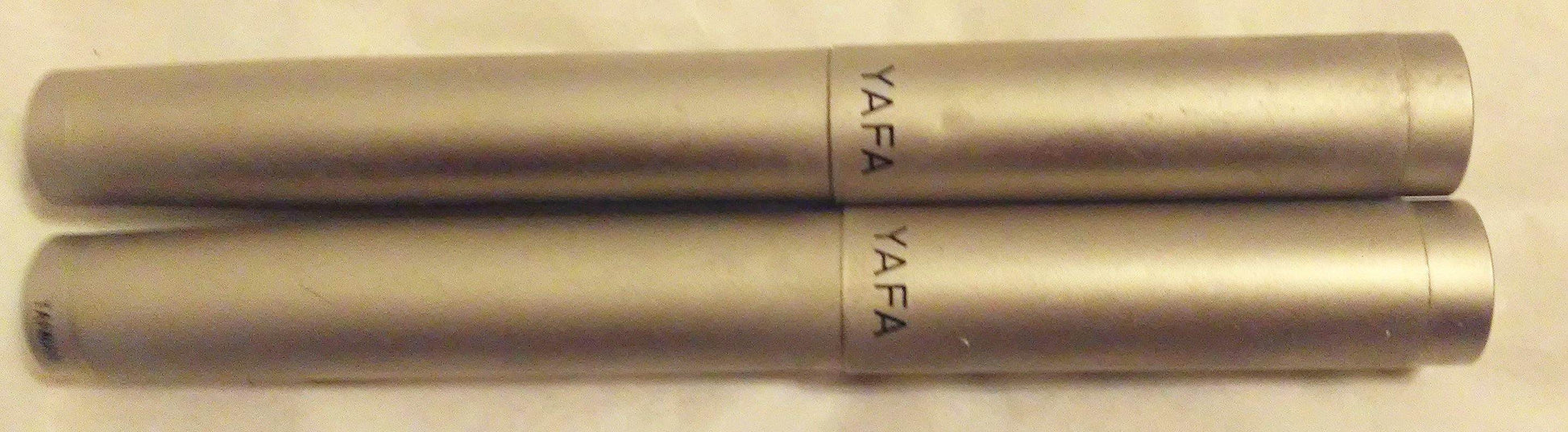 YAFA USSR Soviet Union CCCP Red Star Writing Set Ballpoint Pen Fountain Pen in Wood Box 1990 Brushed Stainless Steel - TulipStuff