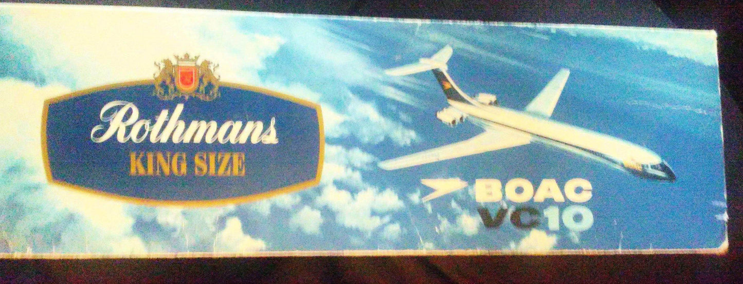 BOAC VC10 Rothman's King Size Empty Carton Wrapper circa 1971 Airline Memorabilia - TulipStuff