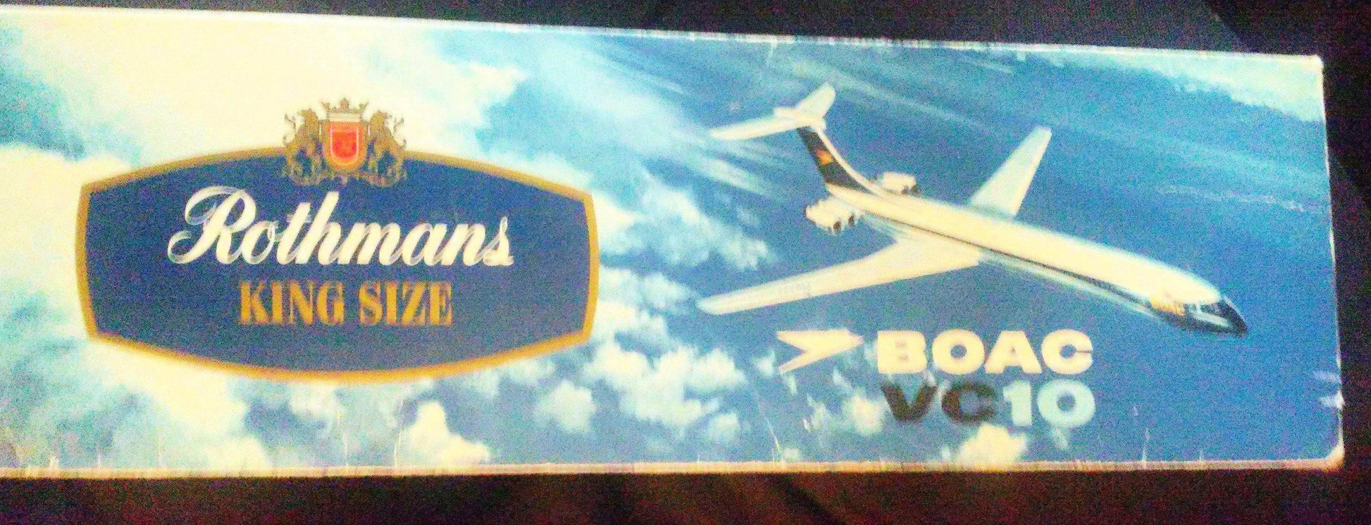 BOAC VC10 Rothman's King Size Empty Carton Wrapper circa 1971 Airline Memorabilia - TulipStuff