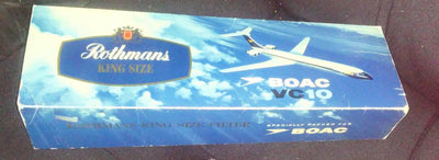 BOAC VC10 Rothman's King Size Empty Carton Wrapper circa 1971 Airline Memorabilia - TulipStuff