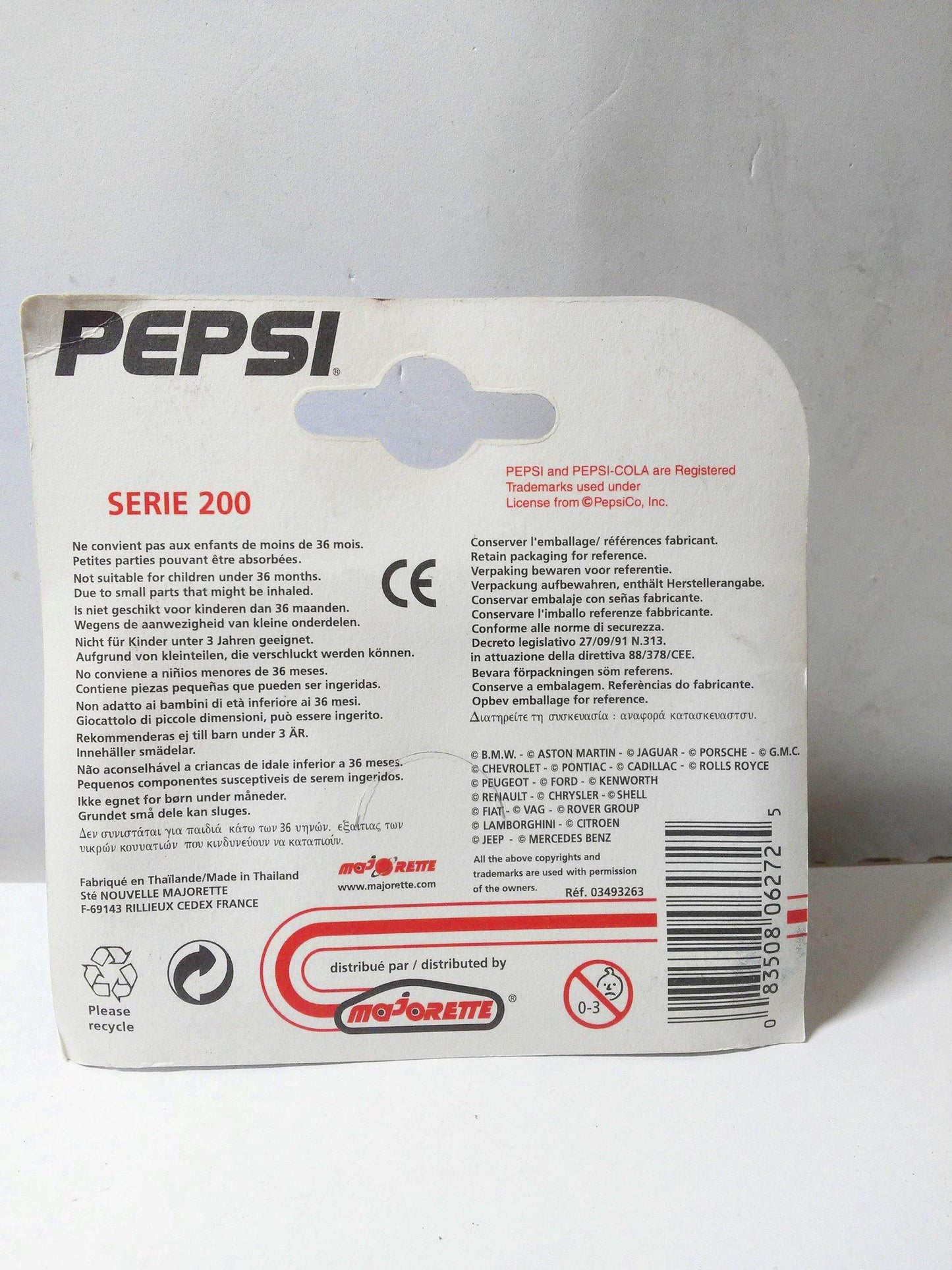 Majorette 265 Pepsi Cola Series Wild Cherry Pepsi Container Truck Diecast Metal 2000 - TulipStuff