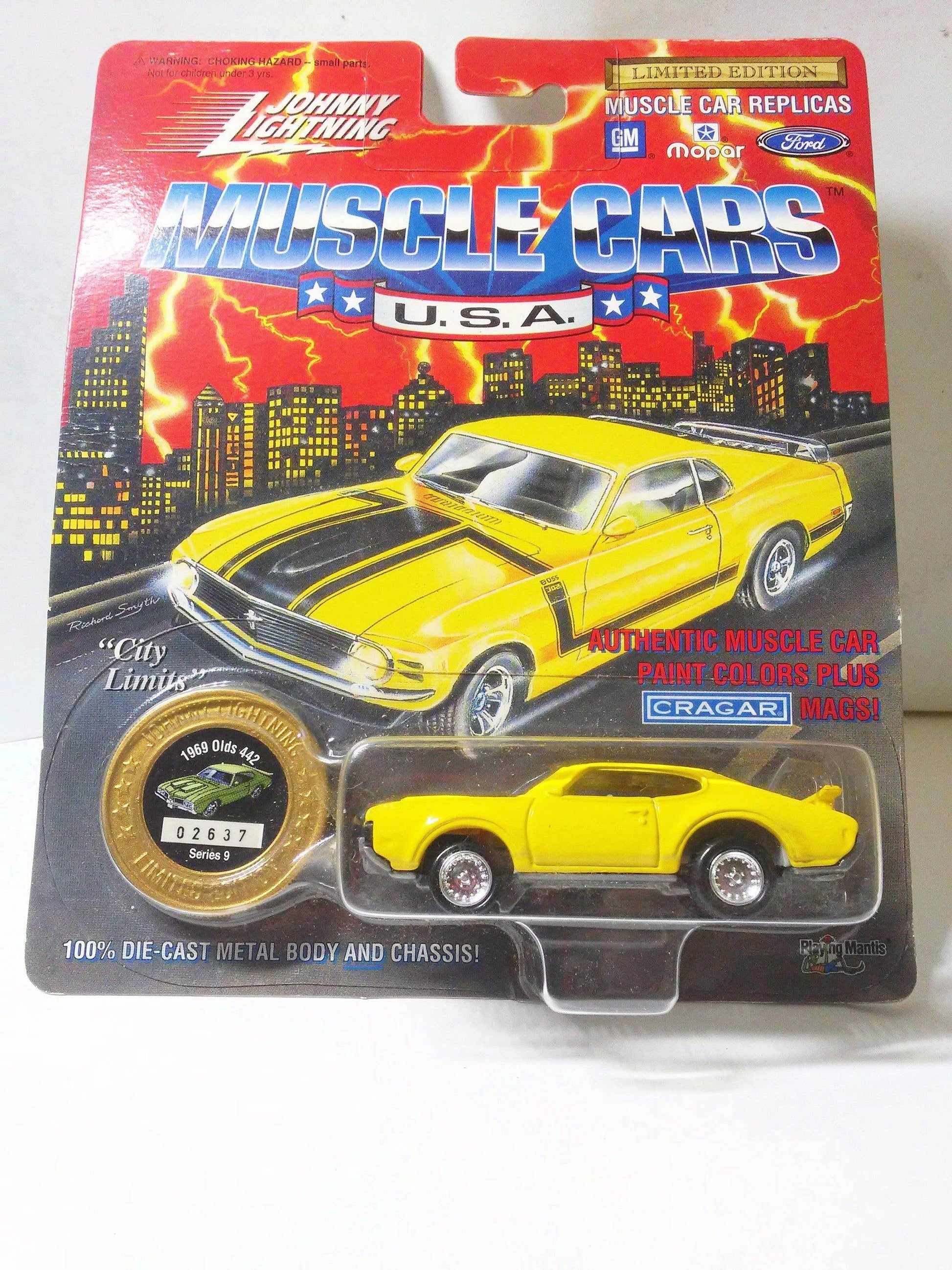 Johnny Lightning Muscle Cars USA 1969 Olds 442 Series 9 Limited Edition Made in 1995 - TulipStuff