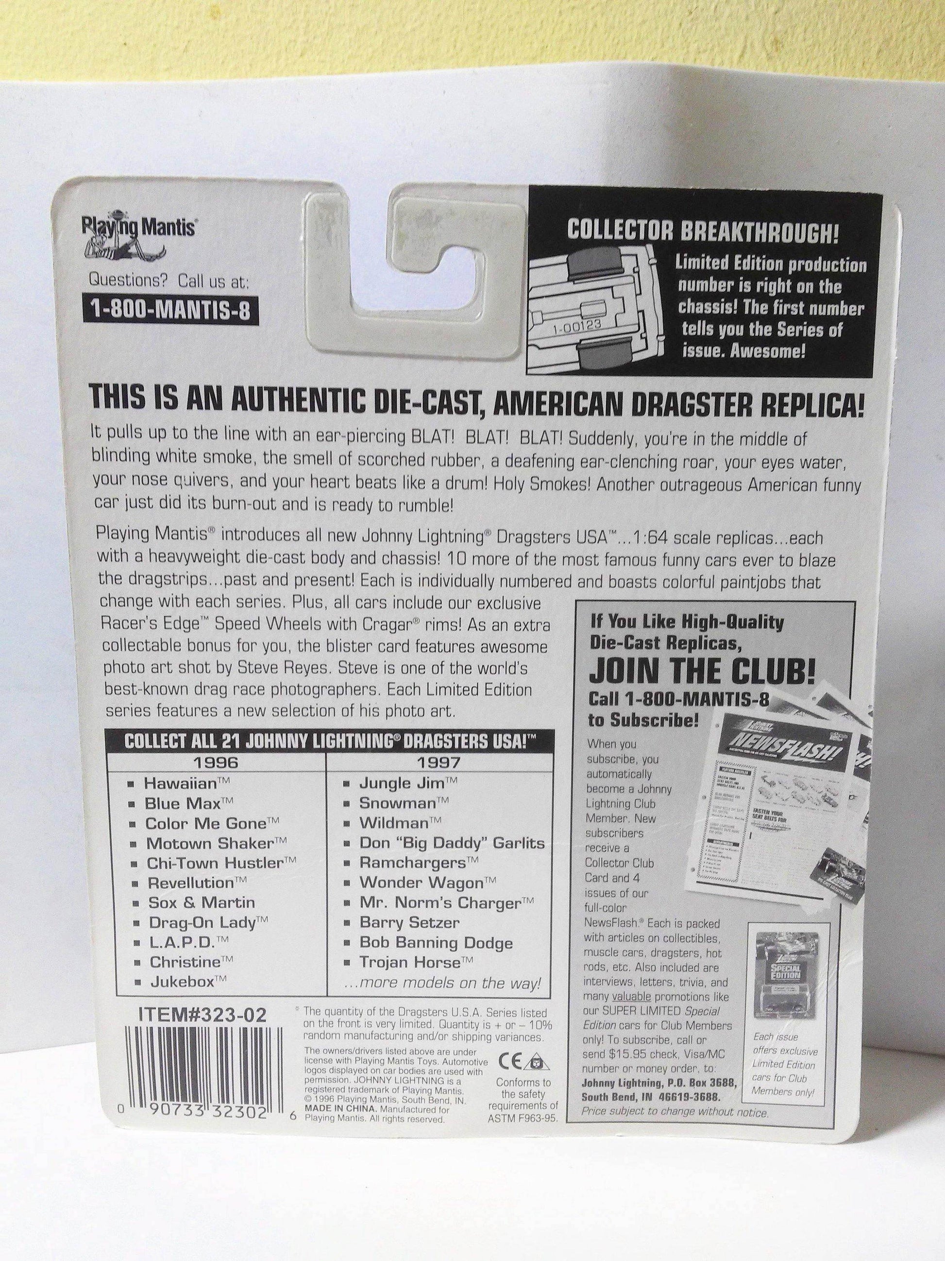 Johnny Lightning Dragsters USA Revell's Jungle Jim Liberman '71 Vega Funny Car Limited Edition Diecast Metal 1996 - TulipStuff