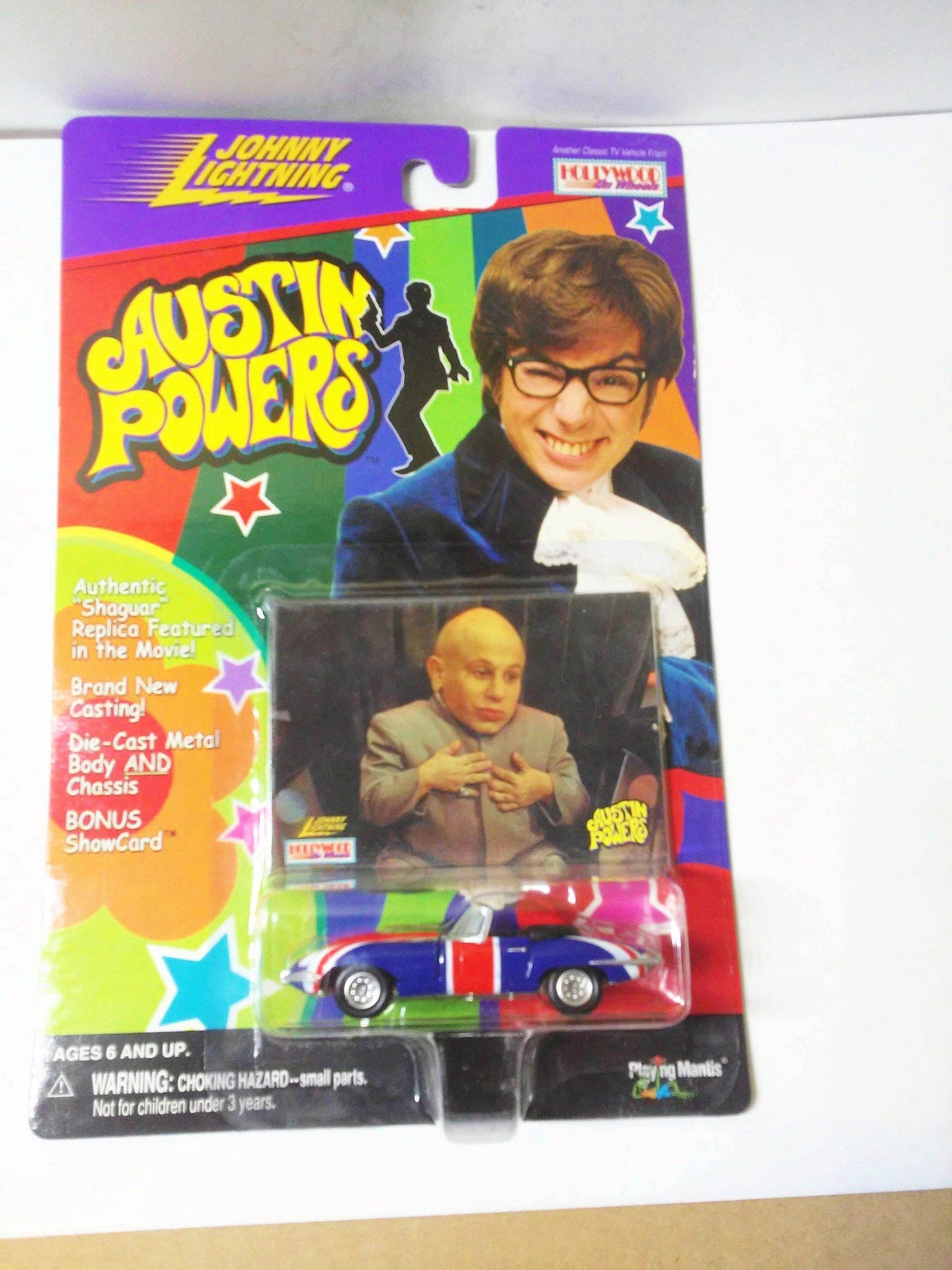 Johnny Lightning Hollywood On Wheels Austins Powers Shaguar Jaguar XKE Convertible Diecast Metal 1999 - TulipStuff