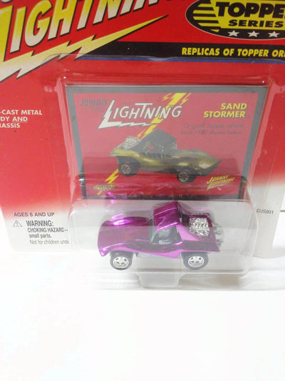 Johnny Lightning Topper Series Sand Stormer Purple Diecast Metal Dune Buggy 2000 - TulipStuff