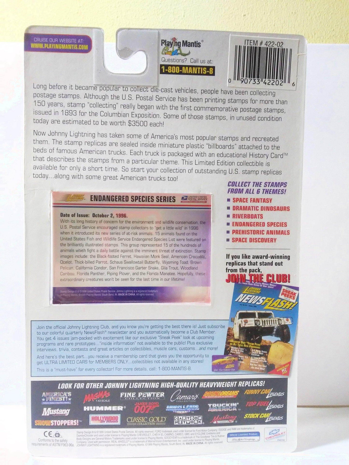 Johnny Lightning 1959 Chevy El Camino USPS American Truck and Stamp Collection Limited Edition 1999 - TulipStuff