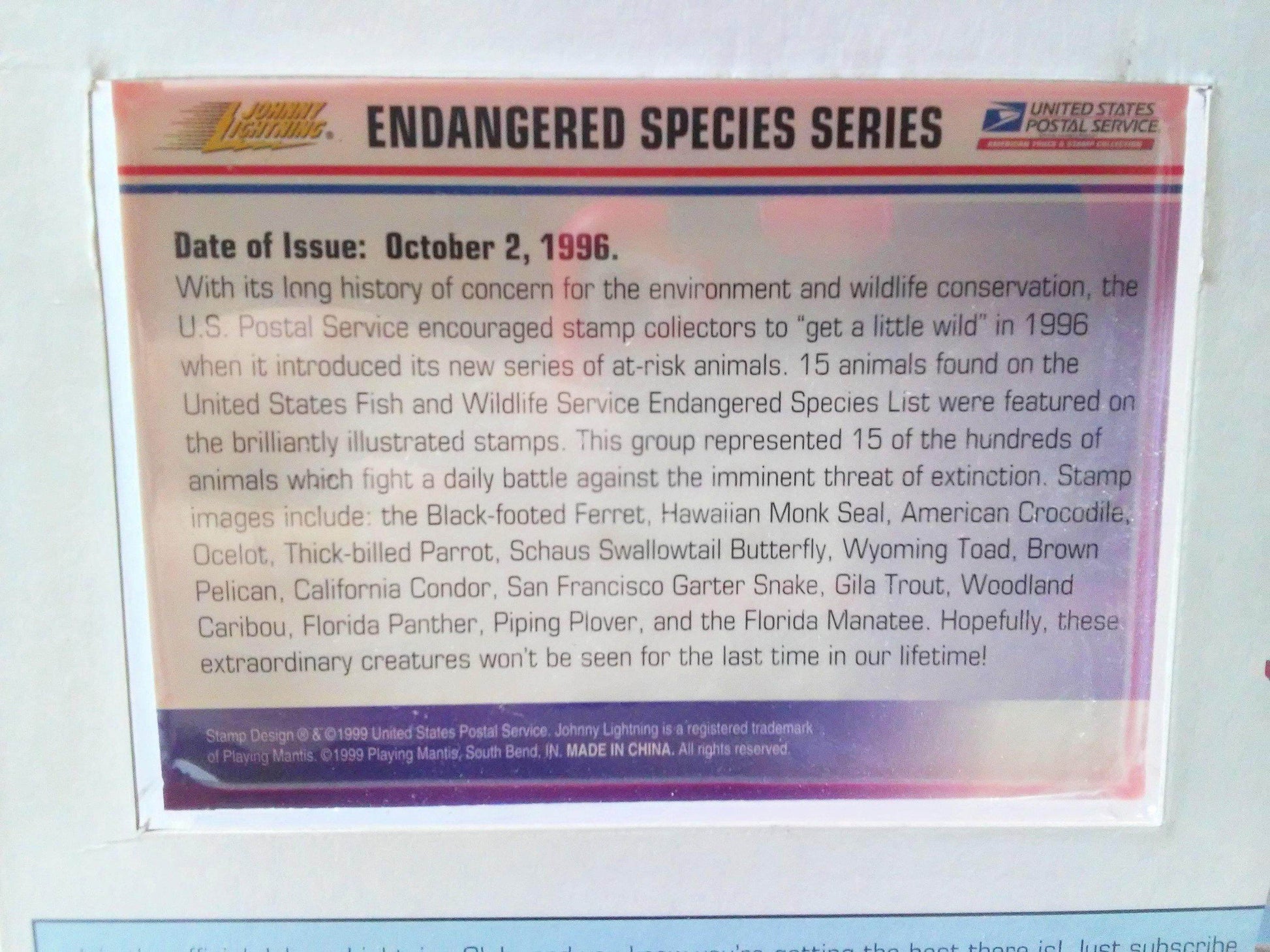 Johnny Lightning 1959 Chevy El Camino USPS American Truck and Stamp Collection Limited Edition 1999 - TulipStuff