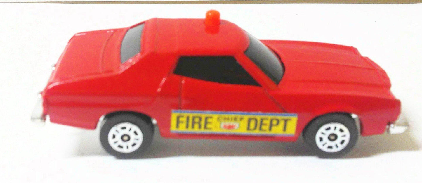 Corgi Juniors 70-C Ford Gran Torino Fire Chief Car Made in Great Britain 1977 - TulipStuff