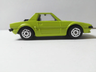 Corgi Juniors 86-A1 Fiat X1/9 Green Body Black Interior Whizzwheels Made in Great Britain 1974 - TulipStuff