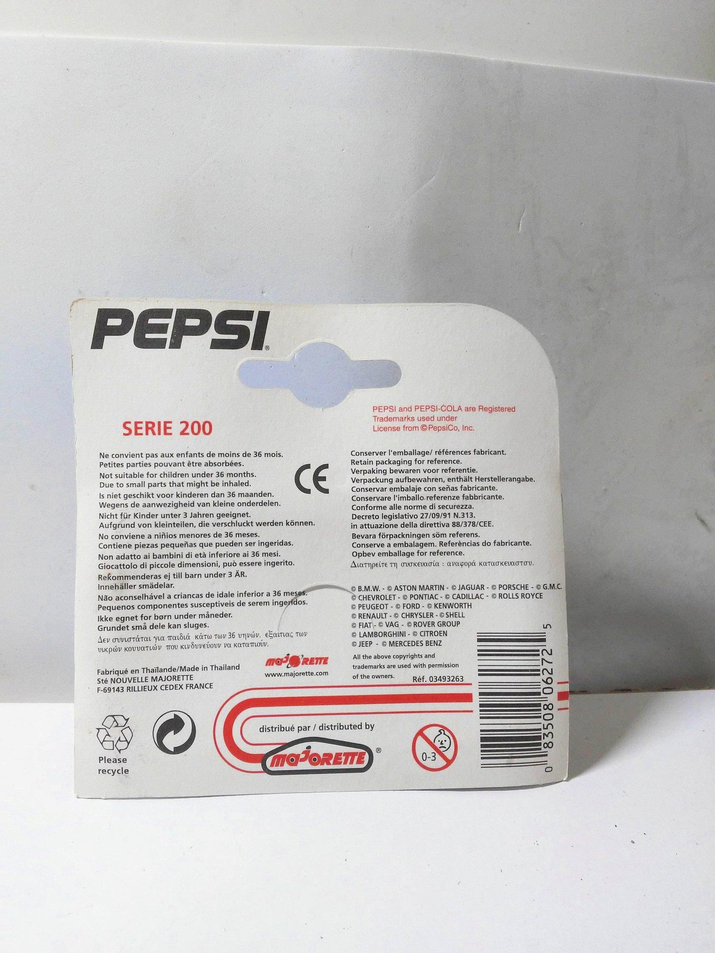 Majorette 279 Pepsi-Cola Series Chevrolet '58 Corvette Diecast Car 2000 - TulipStuff