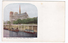 Load image into Gallery viewer, The Historic Cathedral of Notre Dame Paris France 1900&#39;s Postcard - TulipStuff
