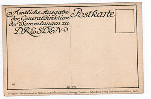 Peter Paul Rubens Satyr und Madchen mit dem Fruchtkorbe 1920's Postcard Julius Bard no. 63 Dresden Germany - TulipStuff