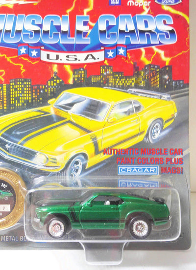Johnny Lightning Muscle Cars USA 1970 Ford Mustang Boss 302 Limited Edition Made in 1995 - TulipStuff