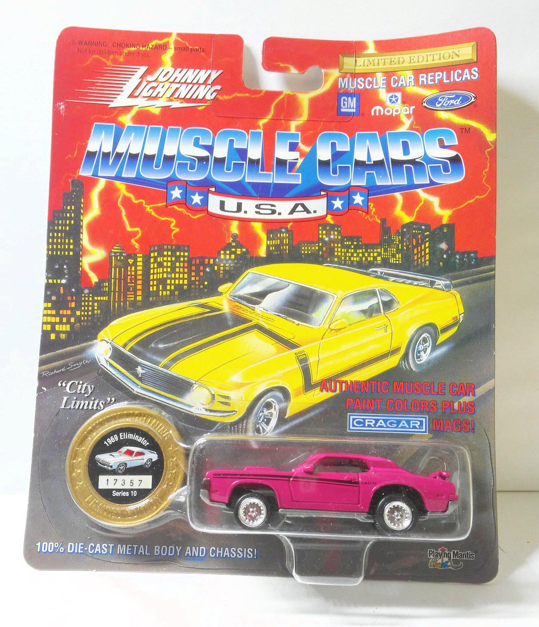 Johnny Lightning Muscle Cars USA 1969 Mercury Cougar Eliminator Limited Edition Made in 1995 - TulipStuff