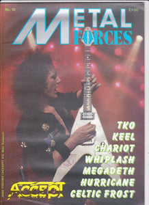 Metal Forces #18 Heavy Metal Magazine 1986 Celtic Frost Accept Megadeth Whiplash - TulipStuff
