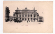 Load image into Gallery viewer, Paris L&#39;Opera with Horses and Buggies Edition A. Taride Undivided Back Antique Postcard 1900 - TulipStuff
