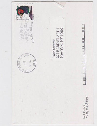 Mark Kostabi Art Exhibit At Roger Smith Gallery Advertising Postcard 2000 - TulipStuff