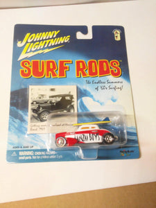 Johnny Lightning  Surf Rods Banzai Boys #758 Speed Coupe Diecast Carwith Surfboards 2000 - TulipStuff