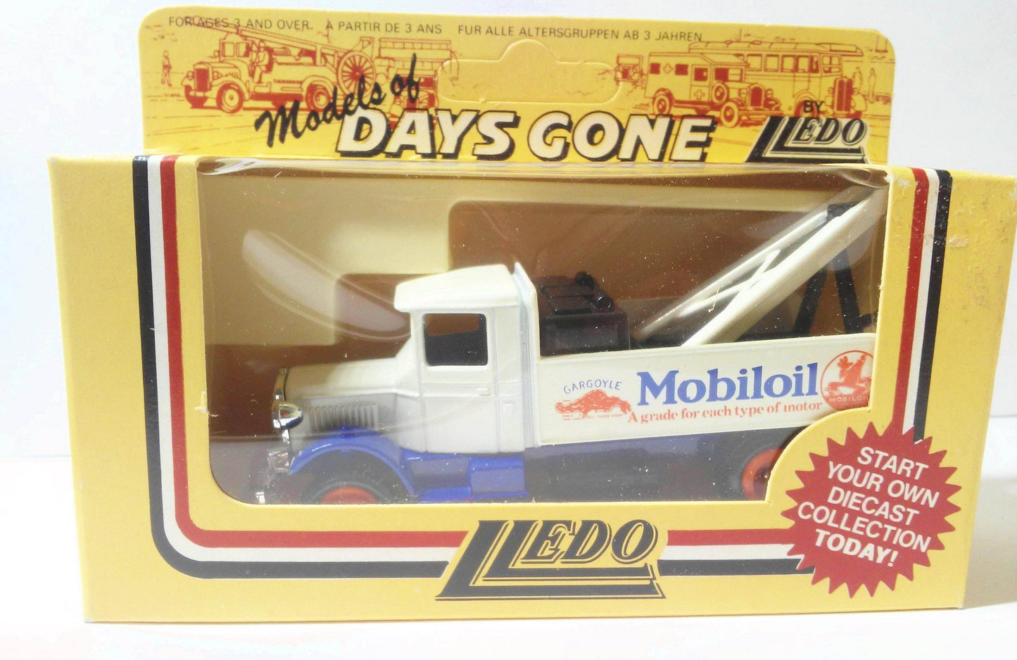 Lledo Models of Days Gone DG27 Mobil Oil 1934 Mack Breakdown Tow Truck Made in England - TulipStuff