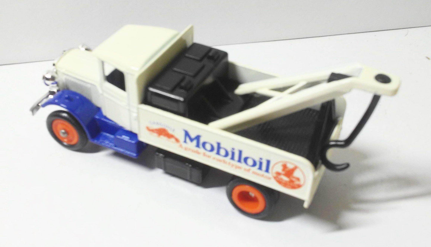 Lledo Models of Days Gone DG27 Mobil Oil 1934 Mack Breakdown Tow Truck Made in England - TulipStuff