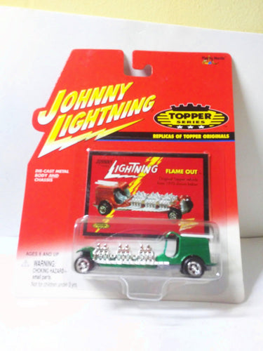 Johnny Lightning Topper Series Flame Out Fire Engine Diecast Metal Toy 2000 - TulipStuff