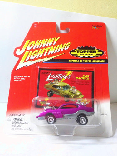 Johnny Lightning Topper Series Mad Maverick Diecast Metal Vintage Car 2000 - TulipStuff