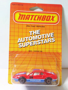 Matchbox 70 Ferrari 308 GTB Pioneer Racing Car Diecast Metal 1986 - TulipStuff