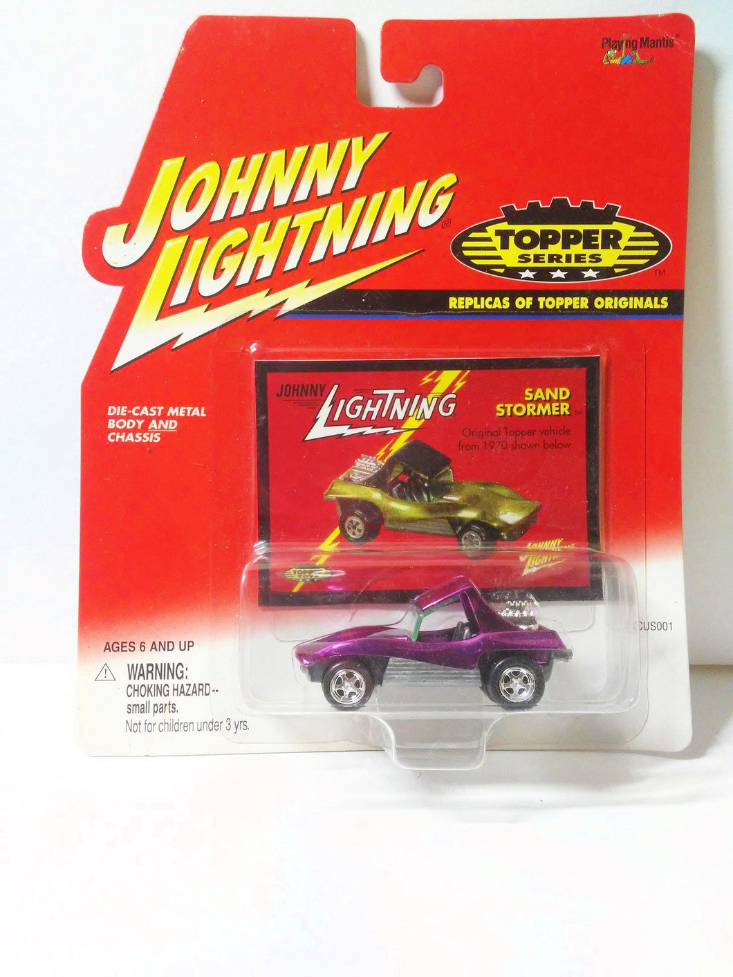 Johnny Lightning Topper Series Sand Stormer Purple Diecast Metal Dune Buggy 2000 - TulipStuff