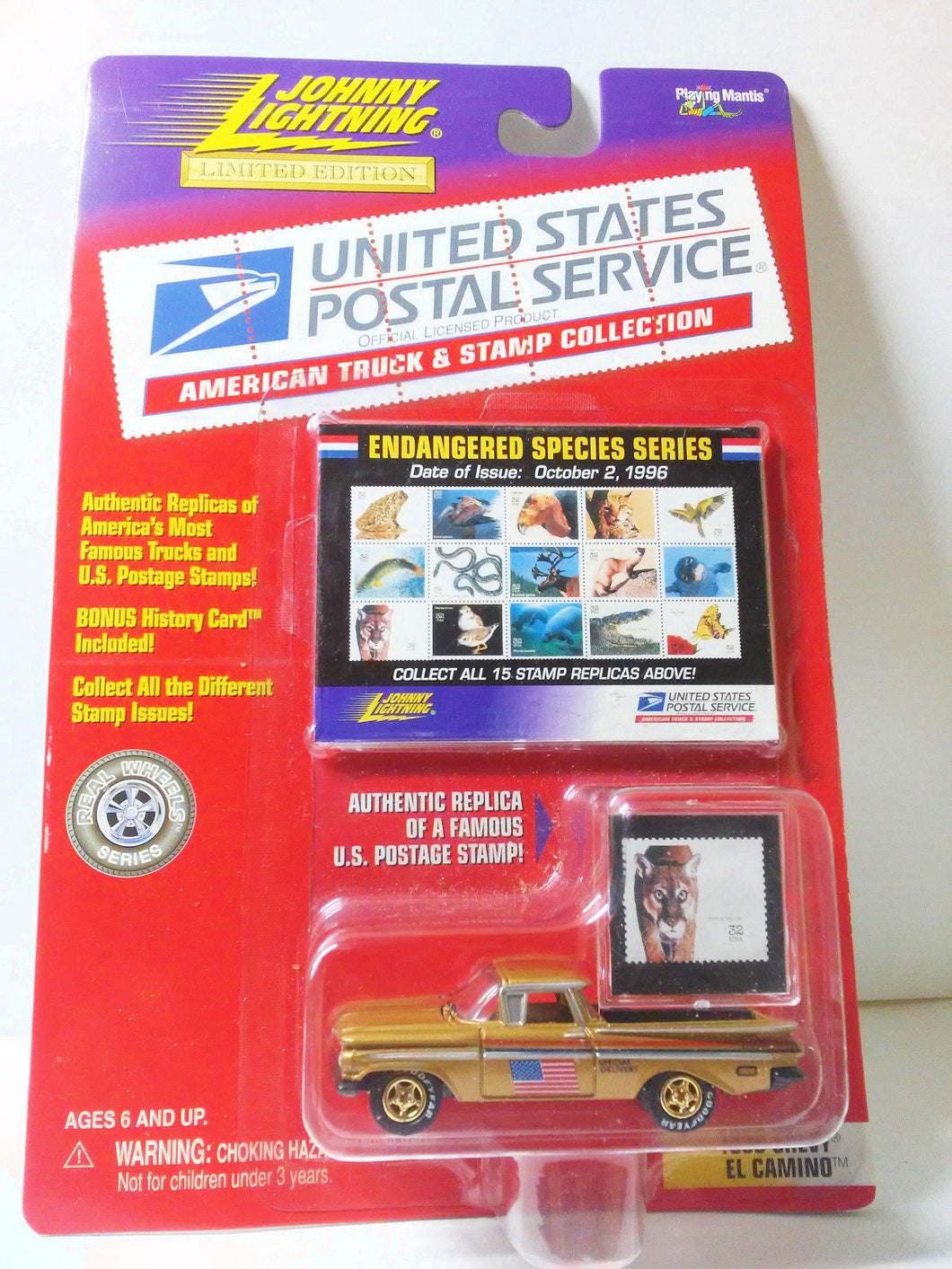 Johnny Lightning 1959 Chevy El Camino USPS American Truck and Stamp Collection Limited Edition 1999 - TulipStuff